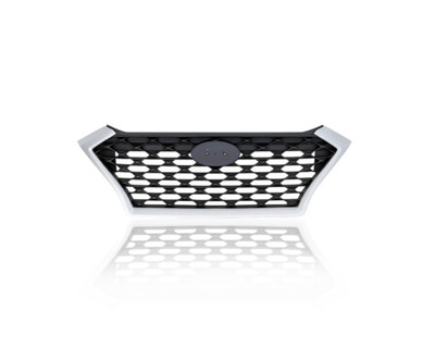 Grille - Compatible/Replacement for '19-21 Hyundai Tucson SE/Value/SEL/Sport - Main Silver Frame, Black Trim Insert Without Camera Hole, With Emblem Provision - 86350D3500 Grille - Compatible/Replacement for '19-21 Hyundai Tucson SE/Value/SEL/Sport - Main Silver Frame, Black Trim Insert Without Camera Hole, With Emblem Provision - 86350D3500
