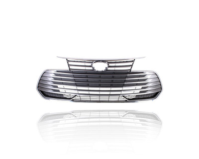 Grille - Compatible/Replacement for '19-22 Toyota Avalon/Hybrid XLE/Limited - Chrome Frame, Silver Gray Insert Without Camera Hole, With Emblem Provision - 5310207070 Grille - Compatible/Replacement for '19-22 Toyota Avalon/Hybrid XLE/Limited - Chrome Frame, Silver Gray Insert Without Camera Hole, With Emblem Provision - 5310207070