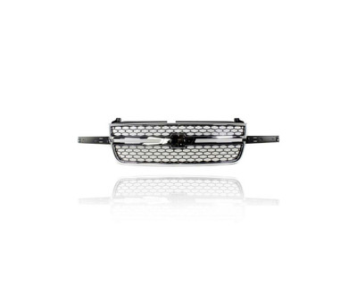 Grille - Compatible/Replacement for '06-07 Chevrolet Silverado/Classic SS - Chrome Frame/Bar Black Honeycomb Mesh, With Emblem Provision - 19122337 Grille - Compatible/Replacement for '06-07 Chevrolet Silverado/Classic SS - Chrome Frame/Bar Black Honeycomb Mesh, With Emblem Provision - 19122337