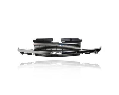 Grille - Compatible/Replacement for '98-05 Chevrolet S10/Sonoma, 98-04 Blazer - Chrome Bar Black Insert, With Emblem Provision - 15015044 Grille - Compatible/Replacement for '98-05 Chevrolet S10/Sonoma, 98-04 Blazer - Chrome Bar Black Insert, With Emblem Provision - 15015044