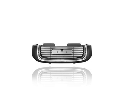 Grille - Compatible/Replacement for '02-05 GMC Envoy SLE/SLT - Chrome Gray Black Without Washer Hole, With Emblem Provision - 10358134 Grille - Compatible/Replacement for '02-05 GMC Envoy SLE/SLT - Chrome Gray Black Without Washer Hole, With Emblem Provision - 10358134