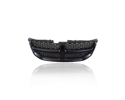 Grille - Compatible/Replacement for '11-20 Dodge Grand Caravan - Main Upper Black Frame/Insert, With Emblem Provision - 68100689AC