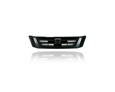 Grille - Compatible/Replacement for '97-01 Honda CR-V - Black With Molding, With Emblem Provision - 75100S10610ZD