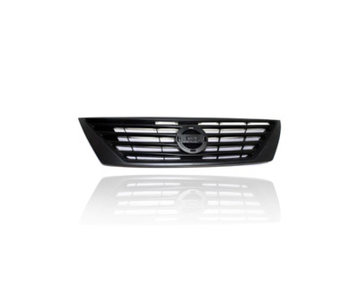 Grille - Compatible/Replacement for '12-14 Nissan Versa Sedan S/Plus - Main Black Frame/Insert, With Emblem Provision - 623103BA0A