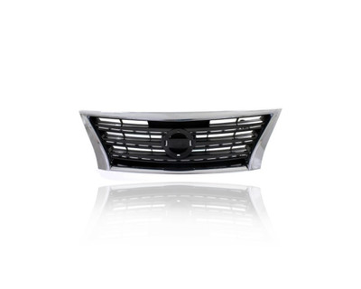 Grille - Compatible/Replacement for '13-15 Nissan Sentra SR - Main Upper, Chrome Frame Black Insert, With Emblem Provision - 623103RM0A Grille - Compatible/Replacement for '13-15 Nissan Sentra SR - Main Upper, Chrome Frame Black Insert, With Emblem Provision - 623103RM0A