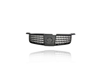 Grille - Compatible/Replacement for '04-05 Nissan Sentra Base/S/1.8L - Main Gray Frame Grid Mesh Insert, With Emblem Provision - 620706Z500 Grille - Compatible/Replacement for '04-05 Nissan Sentra Base/S/1.8L - Main Gray Frame Grid Mesh Insert, With Emblem Provision - 620706Z500