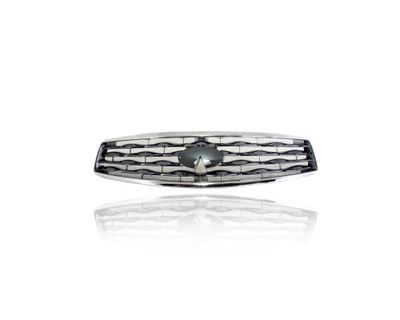 Grille - Compatible/Replacement for '09-11 Infiniti FX35/37/50 - Chrome, With Emblem Provision - 620701CA0A