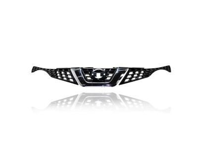 Grille - Compatible/Replacement for '15-17 Nissan Juke SV/SL-Only - Main Upper Chrome Trim, Black Insert With Camera Hole, With Emblem Provision - 620703YM1B Grille - Compatible/Replacement for '15-17 Nissan Juke SV/SL-Only - Main Upper Chrome Trim, Black Insert With Camera Hole, With Emblem Provision - 620703YM1B