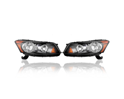Headlight Assembly For 08-12 Honda Accord Sedan - Left Driver + Right Passenger Set Pair - 33100TA0A01, 33150TA0A01 Headlight Assembly For 08-12 Honda Accord Sedan - Left Driver + Right Passenger Set Pair - 33100TA0A01, 33150TA0A01
