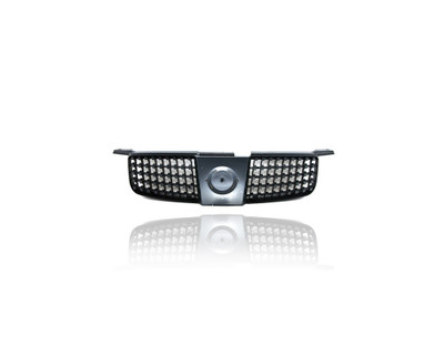 Grille - Compatible/Replacement for '06-06 Nissan Sentra Base/S/1.8L-Only - Main Gray Frame Grid Mesh Insert, With Emblem Provision - 620706Z51A Grille - Compatible/Replacement for '06-06 Nissan Sentra Base/S/1.8L-Only - Main Gray Frame Grid Mesh Insert, With Emblem Provision - 620706Z51A