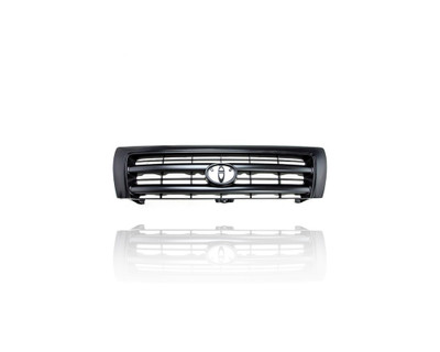 Grille - Compatible/Replacement for '97-00 Toyota Tacoma Base/Limited/SR5/2WD - Main Upper Silver Frame, Black Insert, With Emblem Provision - 5310004060