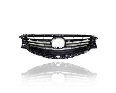 Grille - Compatible/Replacement for '14-17 Mazda Mazda6 Sport/Touring-Only - Main Upper, Black Frame Insert, With Emblem Provision - GHP950712E CAPA Grille - Compatible/Replacement for '14-17 Mazda Mazda6 Sport/Touring-Only - Main Upper, Black Frame Insert, With Emblem Provision - GHP950712E CAPA