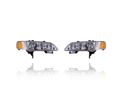 Headlight Assembly For 94-97 Honda Accord - Both Pair Left Driver Right Passenger, With Corner-Lamp - 33100SV4A02, 33150SV4A02 Headlight Assembly For 94-97 Honda Accord - Both Pair Left Driver Right Passenger, With Corner-Lamp - 33100SV4A02, 33150SV4A02