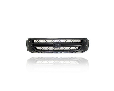 Grille - Compatible/Replacement for '03-05 Honda Pilot LX - Dark Gray, With Emblem Provision - 75101S9VA01ZJ
