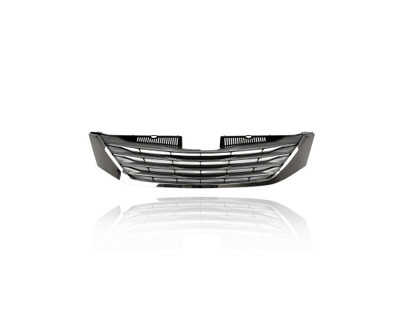 Grille - Compatible/Replacement for '11-14 Toyota Sienna XLE - Main Upper Chrome Frame, Silver Insert Without Cruise Sensor Hole - 5310108090 Grille - Compatible/Replacement for '11-14 Toyota Sienna XLE - Main Upper Chrome Frame, Silver Insert Without Cruise Sensor Hole - 5310108090