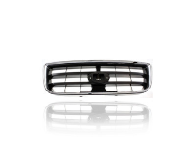 Grille - Compatible/Replacement for '03-05 Subaru Forester - Chrome Frame Black Insert, With Emblem Provision - 91121SA050