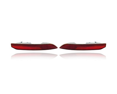 Bumper Reflector - Compatible/Replacement for '21-22 Jeep Grand Cherokee L - Rear - Pair, Left Driver + Right Passenger Set - 68408778AB, 68408779AB Bumper Reflector - Compatible/Replacement for '21-22 Jeep Grand Cherokee L - Rear - Pair, Left Driver + Right Passenger Set - 68408778AB, 68408779AB
