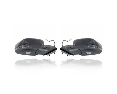 Door Mirror - Compatible/Replacement for '14-18 Jeep Cherokee - Heated With Signal/Puddle Lamp & Memory, Without Blind Spot, Unpainted - Pair, Set - 1UV69TZZAD, 1UV68TZZAD