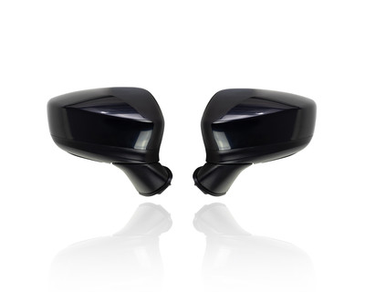 Door Mirror - Compatible/Replacement for '19-20 Toyota Yaris Sedan Base/L - Powered, Heated Without Signal Lamp - Pair, Left Driver + Right Passenger Set - 87908WB013, 87909WB013