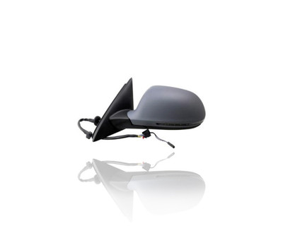 Door Mirror - Compatible/Replacement for '15-18 Audi Q3 - Powered, Heated With Signal Lamp/Side Assist Warning/Auto-Dim, Manual-Folding, Unpainted - Left Hand - Driver - 8U1857409FSP9