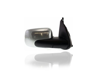 Door Mirror - Compatible/Replacement for '06-11 Chevrolet HHR - Powered, Non-Heated Satin Chrome - Right Hand - Passenger - 25848554