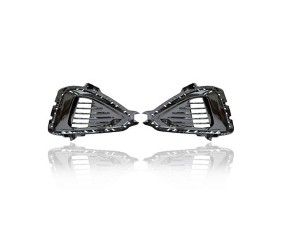 Fog Light Cover - Compatible/Replacement for '18-19 Hyundai Sonata Sport/2.0T/Limited - LED With Hole - Pair, Left Driver + Right Passenger Set - 86522C1810EB, 86521C1810EB Fog Light Cover - Compatible/Replacement for '18-19 Hyundai Sonata Sport/2.0T/Limited - LED With Hole - Pair, Left Driver + Right Passenger Set - 86522C1810EB, 86521C1810EB