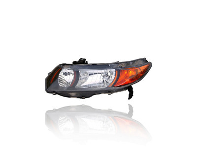 Headlight - Compatible/Replacement for '06-08 Honda Civic Coupe SI/2.0L - Halogen, Amber Bezel - Left Hand - Driver - 33151SVBA01 - CAPA Headlight - Compatible/Replacement for '06-08 Honda Civic Coupe SI/2.0L - Halogen, Amber Bezel - Left Hand - Driver - 33151SVBA01 - CAPA