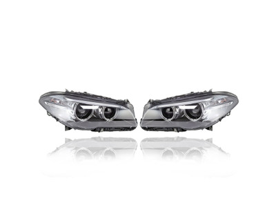 Headlight - Compatible/Replacement for '14-16 BMW 5-Series 528i/535d/535i/550i Sedan/Active Hybrid - HID/ Xenon - Pair, Left Driver + Right Passenger Set - 63117343906, 63117343905 - CAPA Headlight - Compatible/Replacement for '14-16 BMW 5-Series 528i/535d/535i/550i Sedan/Active Hybrid - HID/ Xenon - Pair, Left Driver + Right Passenger Set - 63117343906, 63117343905 - CAPA