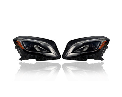 Headlight - Compatible/Replacement for '15-20 Mercedes-Benz GLA250/45 AMG - LED - Pair, Left Driver + Right Passenger Set - 1569068000, 1569067900 Headlight - Compatible/Replacement for '15-20 Mercedes-Benz GLA250/45 AMG - LED - Pair, Left Driver + Right Passenger Set - 1569068000, 1569067900