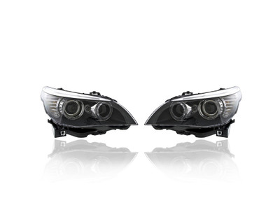 Headlight Assembly - Compatible/Replacement for '08-10 BMW 5-Series Sedan/Wagon - Xenon Without Adaptive Light - Pair, Left Driver + Right Passenger Set - 63127177756, 63127177755 Headlight Assembly - Compatible/Replacement for '08-10 BMW 5-Series Sedan/Wagon - Xenon Without Adaptive Light - Pair, Left Driver + Right Passenger Set - 63127177756, 63127177755