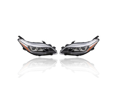 Headlight Assembly - Compatible/Replacement for '16-18 Toyota Avalon/Hybrid Touring - LED - Pair, Left Driver + Right Passenger Set - 8111007180, 8115007160