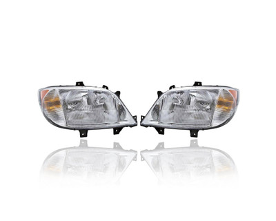 Headlight Assembly - Compatible/Replacement for '03-06 Dodge Sprinter - Without Fog Lamp - Pair, Left Driver + Right Passenger Set - 5124528AA, 5124526AA - CAPA Headlight Assembly - Compatible/Replacement for '03-06 Dodge Sprinter - Without Fog Lamp - Pair, Left Driver + Right Passenger Set - 5124528AA, 5124526AA - CAPA