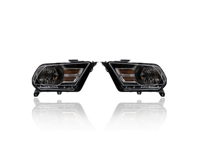 Headlight Assembly - Compatible/Replacement for '10-14 Ford Mustang - Halogen - Pair, Left Driver + Right Passenger Set - AR3Z13008A, AR3Z13008B - CAPA Headlight Assembly - Compatible/Replacement for '10-14 Ford Mustang - Halogen - Pair, Left Driver + Right Passenger Set - AR3Z13008A, AR3Z13008B - CAPA