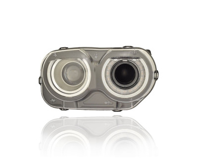 Headlight Assembly - Compatible/Replacement for '15-22 Dodge Challenger RT/Scat Pack/SRT Hellcat - HID/Xenon With LED Daytime Running Light/Air Duct Hole - Right Hand - Passenger - 68378876AB - CAPA