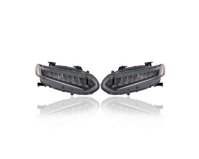 Headlight Assembly - Compatible/Replacement for '21-22 Honda Accord/Hybrid Sedan EXL/Touring - LED, Chrome - Pair, Left Driver + Right Passenger Set - 33100TVAA91, 33150TVAA91 - CAPA Headlight Assembly - Compatible/Replacement for '21-22 Honda Accord/Hybrid Sedan EXL/Touring - LED, Chrome - Pair, Left Driver + Right Passenger Set - 33100TVAA91, 33150TVAA91 - CAPA