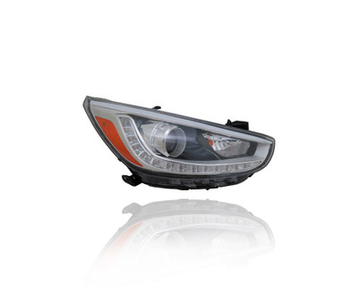 Headlight Assembly - Compatible/Replacement for '14-17 Hyundai Accent Sedan/Hatchback GLS/SE/Sport - Projector Halogen With LED Daytime Running Light - Right Hand - Passenger - 921021R610 - CAPA Headlight Assembly - Compatible/Replacement for '14-17 Hyundai Accent Sedan/Hatchback GLS/SE/Sport - Projector Halogen With LED Daytime Running Light - Right Hand - Passenger - 921021R610 - CAPA