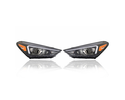 Headlight Assembly - Compatible/Replacement for '19-21 Hyundai Tucson SE - Halogen Without LED Daytime Running Light - Pair, Left Driver + Right Passenger Set - 92102D3500, 92101D3500 - CAPA Headlight Assembly - Compatible/Replacement for '19-21 Hyundai Tucson SE - Halogen Without LED Daytime Running Light - Pair, Left Driver + Right Passenger Set - 92102D3500, 92101D3500 - CAPA