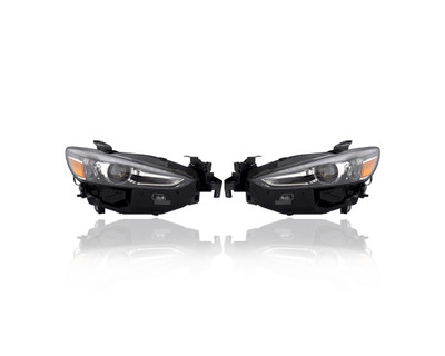 Headlight Assembly - Compatible/Replacement for '18-21 Mazda Mazda6 Sport/Touring/Grand - LED Without Auto Level - Pair, Left Driver + Right Passenger Set - GRF551031A, GRF551041A - CAPA Headlight Assembly - Compatible/Replacement for '18-21 Mazda Mazda6 Sport/Touring/Grand - LED Without Auto Level - Pair, Left Driver + Right Passenger Set - GRF551031A, GRF551041A - CAPA