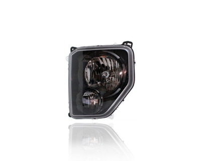 Headlight Assembly - Compatible/Replacement for '10-12 Jeep Liberty - With Fog Light, Black Bezel - Left Hand - Driver - 68079711AA - CAPA