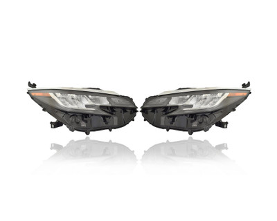 Headlight Assembly - Compatible/Replacement for '21-23 Toyota Sienna LE/XLE - LED Without LED Daytime Running Light, Chrome Trim - Pair, Set - 8111008100, 8115008100 - CAPA Headlight Assembly - Compatible/Replacement for '21-23 Toyota Sienna LE/XLE - LED Without LED Daytime Running Light, Chrome Trim - Pair, Set - 8111008100, 8115008100 - CAPA
