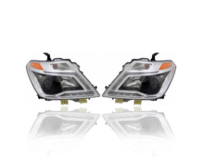 Headlight Assembly - Compatible/Replacement for '17-20 Nissan Armada - LED - Pair, Left Driver + Right Passenger Set - 260105ZW0A, 260605ZW0A - CAPA Headlight Assembly - Compatible/Replacement for '17-20 Nissan Armada - LED - Pair, Left Driver + Right Passenger Set - 260105ZW0A, 260605ZW0A - CAPA