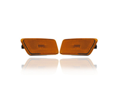 Side Marker Light Assembly - Compatible/Replacement for '21-22 Ford Bronco Sport - Front - Pair, Left Driver + Right Passenger Set - M1PZ15A201A, M1PZ15A201B