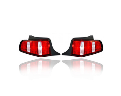Tail Light - Compatible/Replacement for '10-12 Ford Mustang/Shelby GT500 - Pair, Left Driver + Right Passenger Set - AR3Z13404B, AR3Z13405B - CAPA