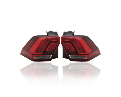 Tail Light Assembly - Compatible/Replacement for '18-23 Volkswagen VW Tiguan - LED, Outer Body - Pair, Left Driver + Right Passenger Set - 5NN945096A, 5NN945095A Tail Light Assembly - Compatible/Replacement for '18-23 Volkswagen VW Tiguan - LED, Outer Body - Pair, Left Driver + Right Passenger Set - 5NN945096A, 5NN945095A