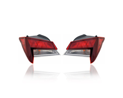 Tail Light Assembly - Compatible/Replacement for '21-23 Hyundai Elantra Sedan SE/SEL (USA-Built) - Halogen, Outer Body Quarter Panel - Pair, Left Driver + Right Passenger Set - 92402AB000, 92401AB000 Tail Light Assembly - Compatible/Replacement for '21-23 Hyundai Elantra Sedan SE/SEL (USA-Built) - Halogen, Outer Body Quarter Panel - Pair, Left Driver + Right Passenger Set - 92402AB000, 92401AB000
