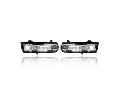 Turn Signal - Parking Light Assembly - Compatible/Replacement for '18-22 Ford Mustang Coupe/Convertible - With Fog Light - Pair, Left Driver + Right Passenger Set - JR3Z13200A, JR3Z13201A - CAPA