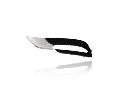 Fog Light Cover - Compatible/Replacement for '13-17 Buick Enclave - Matte Black With Chrome Molding & Hole - Left Hand - Driver, 20983395