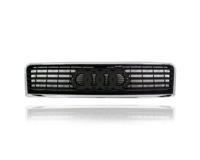 Grille - Compatible/Replacement for '02-04 Audi A6 6Cy - Chrome/Black, Emblem Provision - 4B0853651F3FZ Grille - Compatible/Replacement for '02-04 Audi A6 6Cy - Chrome/Black, Emblem Provision - 4B0853651F3FZ