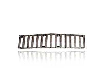 Grille - Compatible/Replacement for '81-91 Jeep Pickup Wagoneer - Two Piece, Black/Silver - J5752836 Grille - Compatible/Replacement for '81-91 Jeep Pickup Wagoneer - Two Piece, Black/Silver - J5752836