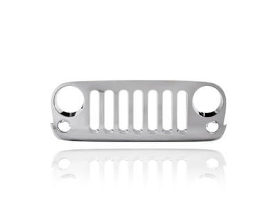 Grille - Compatible/Replacement for '07-17 Jeep Wrangler ('18 Wrangler-JK) - Chrome - 68046306AB Grille - Compatible/Replacement for '07-17 Jeep Wrangler ('18 Wrangler-JK) - Chrome - 68046306AB